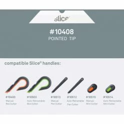 Slice® Replacement Box Cutter Blades, Pointed Tips - 10408 - Pack of 4 -Hand Tools popular store 10408 compatible handles