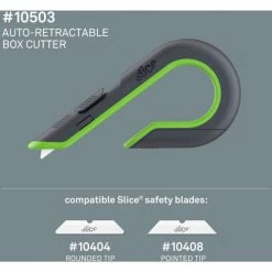 Slice® Ceramic Blade Auto-Retractable Box Cutter - 10503 18 Slice® Ceramic Blade Auto-Retractable Box Cutter - 10503 -Hand Tools popular store 10503 compatible blades