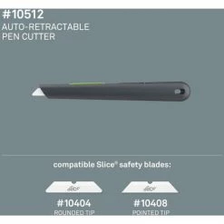 Slice® Ceramic Blade Auto-Retractable Pen Cutter - 10512 - Pkg Qty 12 -Hand Tools popular store 10512 compatible blades