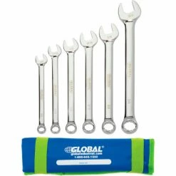 Global Industrial™ 6 Piece SAE Combination Wrench Set in Mesh Pouch