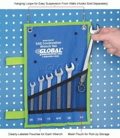 Global Industrial™ 6 Piece SAE Combination Wrench Set in Mesh Pouch -Hand Tools popular store 534182 2wco