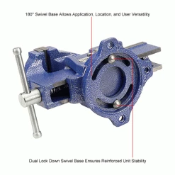 Global Industrial™ 4" Jaw Width 2-1/4" Throat Depth General Purpose Bench Vise W/ Swivel Base -Hand Tools popular store 534515IN 3wco