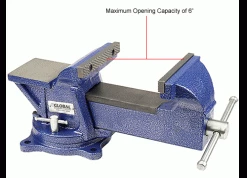 Global Industrial 6" Jaw Width 3" Throat Depth General Purpose Bench Vise W/ Swivel Base -Hand Tools popular store 534516IN 2wco