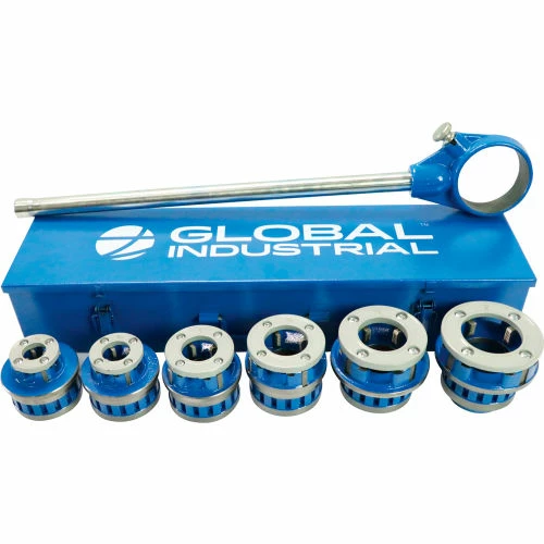Global Industrial Manual Ratcheting Threader Set, 1/2" - 2" Capacity 3 Global Industrial Manual Ratcheting Threader Set, 1/2" - 2" Capacity