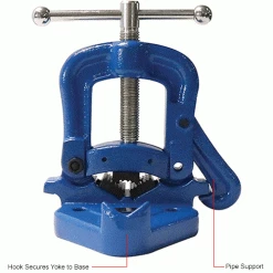 Global Industrial Bench Yoke Vise, 1/8" - 2-1/2" Pipe Capacity -Hand Tools popular store 604076IN 3wco