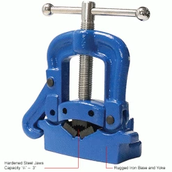 Global Industrial™ Bench Yoke Vise, 1/8" - 3" Pipe Capacity -Hand Tools popular store 604077IN 1wco