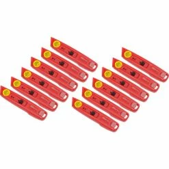 Allway Tools Self-Retracting Plastic Safety Box Cutter With 6 Blades - Pkg Qty 12 -Hand Tools popular store 795281 04