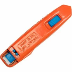 Allway Tools Self-Retracting Aluminum Safety Box Cutter With 6 Blades - Pkg Qty 12 -Hand Tools popular store 795282 04