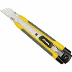 Allway Tools Soft Grip Snap Blade Box Cutter With Auto-Lock and 3 Blades - Pkg Qty 10