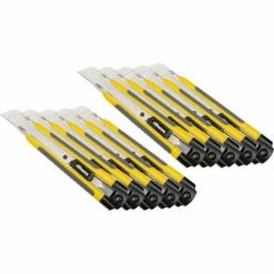 Allway Tools Soft Grip Snap Blade Box Cutter With Auto-Lock and 3 Blades - Pkg Qty 10 -Hand Tools popular store 795284 08