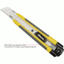 Allway Tools Soft Grip Snap Blade Box Cutter With Auto-Lock and 3 Blades - Pkg Qty 10 -Hand Tools popular store 795284 1wco