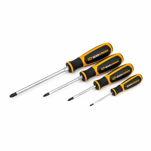 Gearwrench® 4 Piece Pozidriv® Dual Material Screwdriver Set 3 Gearwrench® 4 Piece Pozidriv® Dual Material Screwdriver Set