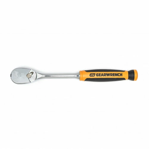 Gearwrench® 90 Tooth Dual Material Teardrop Ratchet with 3/8" Drive Tang, 9"L 3 Gearwrench® 90 Tooth Dual Material Teardrop Ratchet with 3/8" Drive Tang, 9"L