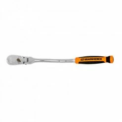 Gearwrench® 90 Tooth Dual Material Offset Flex Head Teardrop Ratchet W/ 3/8" Drive, 12-1/4"L