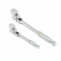 Gearwrench® 90 Tooth Locking Flex Head Teardrop Ratchet Set With 1/4" & 3/8" Drive, 2 Piece