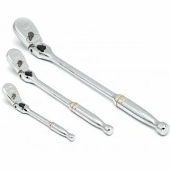 Gearwrench® 90 Tooth Locking Flex Head Teardrop Ratchet Set, 3 Piece