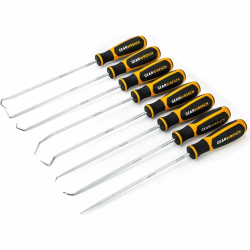 Gearwrench® 8 Piece Long Hook & Pick Set, 9"L 3 Gearwrench® 8 Piece Long Hook & Pick Set, 9"L