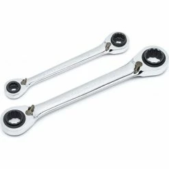 Gearwrench® 2 Piece 72 Tooth QuadBox™ Reversible Double Box Ratcheting SAE Wrench Set