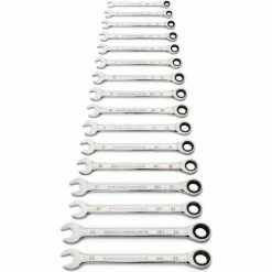 Gearwrench® 90 Tooth & 12 Point Metric Combination Ratcheting Wrench, Set of 16