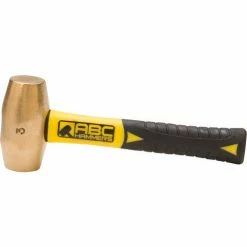 ABC Hammers ABC3BFS 3 lb. Non-Sparking Brass Hammer, 8" Fiberglass Handle