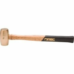 ABC Hammers ABC4BW 4 lb. Non-Sparking Brass Hammer, 15" Wood Handle