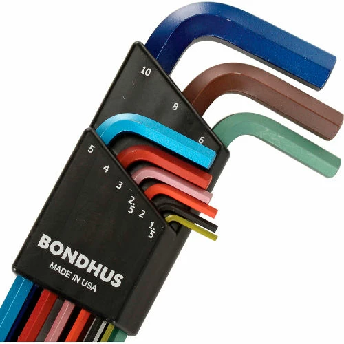 Bondhus 69600 ColorGuard™ 22 Pc. Ball End L-Wrench Hex Key Combo Set, .050-3/8" & 1.5mm-10mm 6 Bondhus 69600 ColorGuard™ 22 Pc. Ball End L-Wrench Hex Key Combo Set, .050-3/8" & 1.5mm-10mm - Image 4