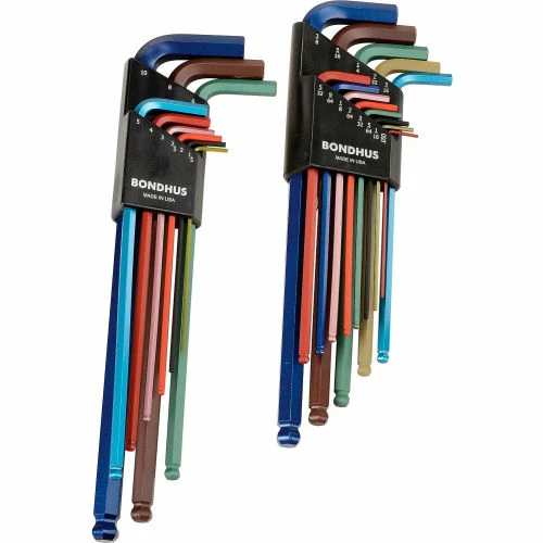 Bondhus 69600 ColorGuard™ 22 Pc. Ball End L-Wrench Hex Key Combo Set, .050-3/8" & 1.5mm-10mm 8 Bondhus 69600 ColorGuard™ 22 Pc. Ball End L-Wrench Hex Key Combo Set, .050-3/8" & 1.5mm-10mm - Image 6
