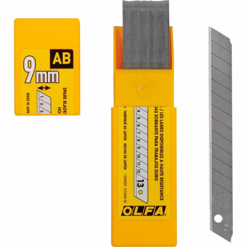 OLFA® AB-50B 9MM Precision Snap-Off Blades (50 Pack) 3 OLFA® AB-50B 9MM Precision Snap-Off Blades (50 Pack)