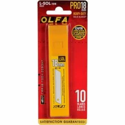 OLFA® LSOL-10B 18MM Heavy-Duty Silver Solid Blade (10 Pack) -Hand Tools popular store B1913483 02