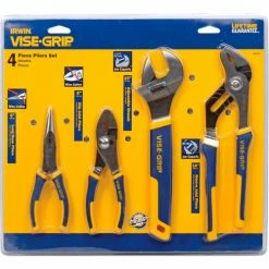 IRWIN Tools IRWIN VISE-GRIP® 2078705 4 PC Plier Set (Long Nose, Slip Joint, Tongue & Groove, Adj. Wrench)