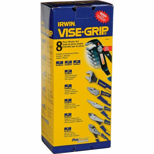IRWIN Tools IRWIN VISE-GRIP® 2078712 8 PC. Set (Lng Nose, Slp Joint, Dia., Tng & Grv, Linesman, Adj. Wrnch) 4 IRWIN Tools IRWIN VISE-GRIP® 2078712 8 PC. Set (Lng Nose, Slp Joint, Dia., Tng & Grv, Linesman, Adj. Wrnch) - Image 2