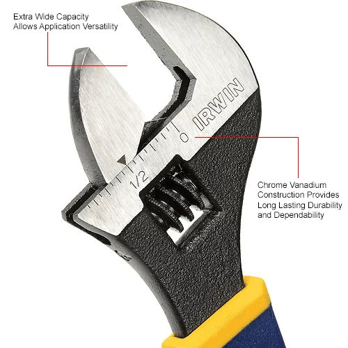 IRWIN Tools Irwin 2078606 6" Adjustable Wrench W/ Pro Touch Cushion Grip 8 IRWIN Tools Irwin 2078606 6" Adjustable Wrench W/ Pro Touch Cushion Grip - Image 6