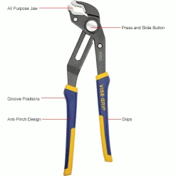 IRWIN Tools IRWIN VISE-GRIP® 2078112 GV12 12" GrooveLock V-Jaw Tongue & Groove Plier -Hand Tools popular store B225247 1wco