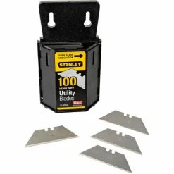 Stanley Heavy Duty Utility Blades W/Dispenser, 100/Pack