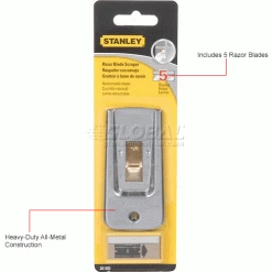 Stanley 28-500 Razor Blade Scraper with 5 Blades 11 Stanley 28-500 Razor Blade Scraper with 5 Blades -Hand Tools popular store B323722IN 1wco