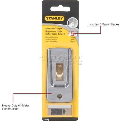 Stanley 28-500 Razor Blade Scraper with 5 Blades 6 Stanley 28-500 Razor Blade Scraper with 5 Blades - Image 4