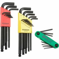 Bondhus 20199 22PC. SAE/Metric Hex Set W/ FREE 8PC. Torx Fold-Up