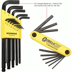 Bondhus 14187 & 14189 Bonus Pack - Balldriver L-wrench Set & Gorilla Grip Fold-up Set -Hand Tools popular store B471066 1wco 1
