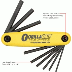 Bondhus 14187 & 14189 Bonus Pack - Balldriver L-wrench Set & Gorilla Grip Fold-up Set -Hand Tools popular store B471066 3wco 1