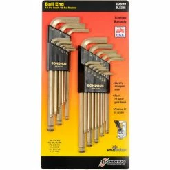 Bondhus 20899 Inch/Metric GoldGuard Plated Balldriver L-wrench Double Pack 38099 & 37937