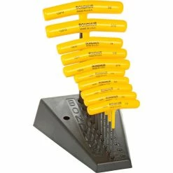Bondhus 13390 Set 10 Graduated Length Hex T-handles 3/32"-3/8" with Stand