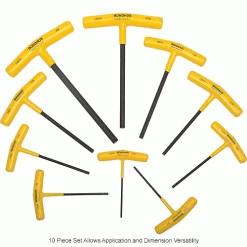 Bondhus 13390 Set 10 Graduated Length Hex T-handles 3/32"-3/8" with Stand -Hand Tools popular store B471724 2wco