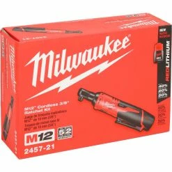 Milwaukee® 2457-21 M12™ 3/8" Ratchet Kit -Hand Tools popular store B585770 04