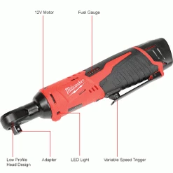 Milwaukee® 2457-21 M12™ 3/8" Ratchet Kit -Hand Tools popular store B585770 1wco