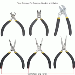 Stanley 84-079 6 Piece Basic Miniature Plier Set (Long Nose, Diagonal, Tongue & Groove, End Cutter) 14 Stanley 84-079 6 Piece Basic Miniature Plier Set (Long Nose, Diagonal, Tongue & Groove, End Cutter) -Hand Tools popular store B983439IN 2wco