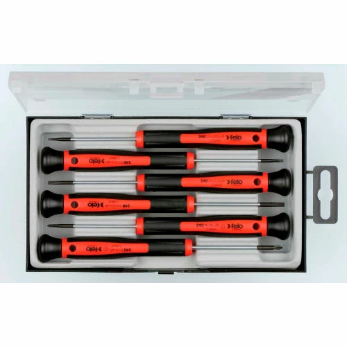 Felo® 07157 31844 6 Pc Slotted & Phillips Precision Screwdriver Set 3 Felo® 07157 31844 6 Pc Slotted & Phillips Precision Screwdriver Set