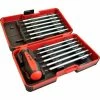 Felo® 07157 50630 13 Pc Inch Smart Box, Slotted, Phillips, Hex, Torx Tip Blades W/Handle