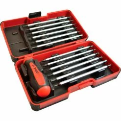 Felo® 07157 50630 13 Pc Inch Smart Box, Slotted, Phillips, Hex, Torx Tip Blades W/Handle