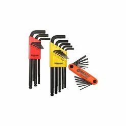 Bondhus 14130 Hex Key Triple Pack SAE, Metric W/ FREE Fold-Up Set -Hand Tools popular store BOJ 14130