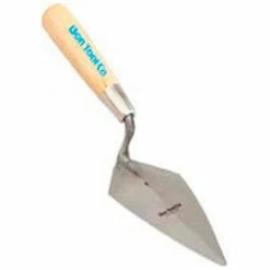Bon Tool 5 1/2"L X 2 1/2"W Pro Carbon Steel Pointing Trowel, Wood Handle